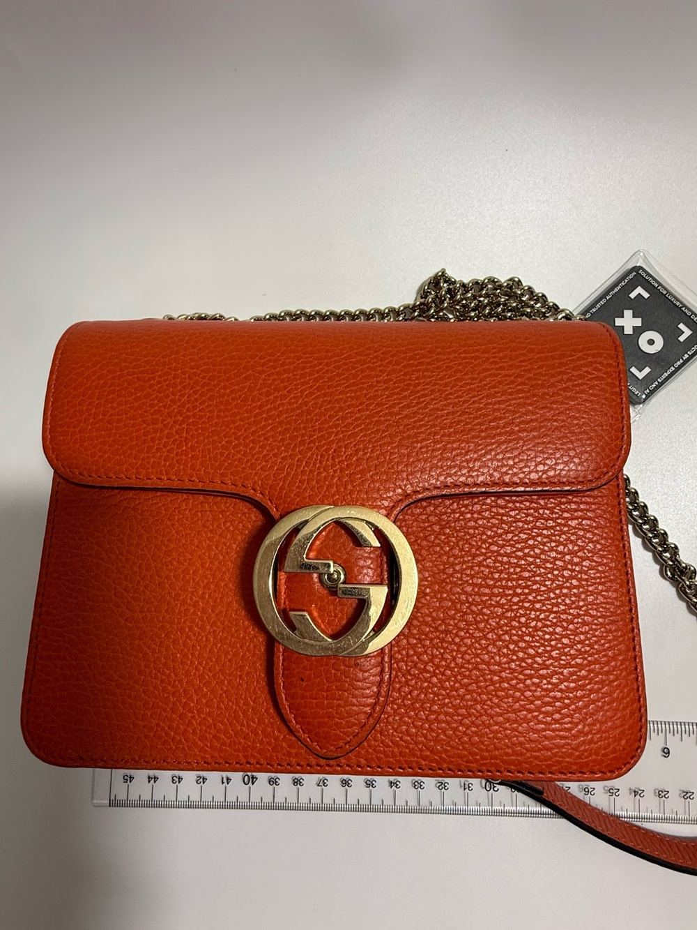 Gucci GG Interlocking Pebbled Leather Crossbody